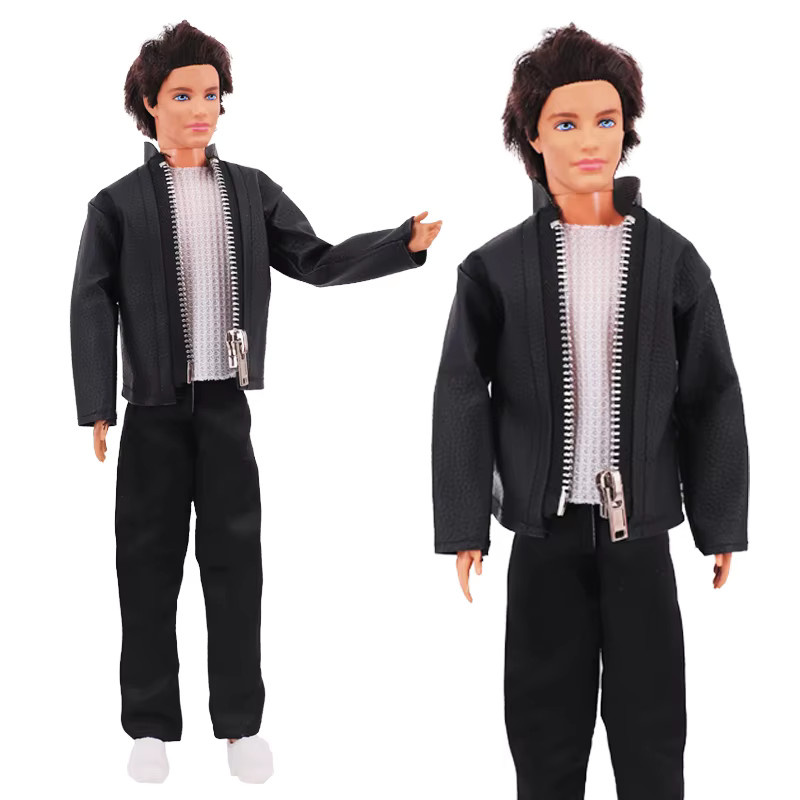 luckdoll Puppen Kleidung Leder Jacke Winter Clothes, 4-teiliges Set, Zubehör - Bild 2
