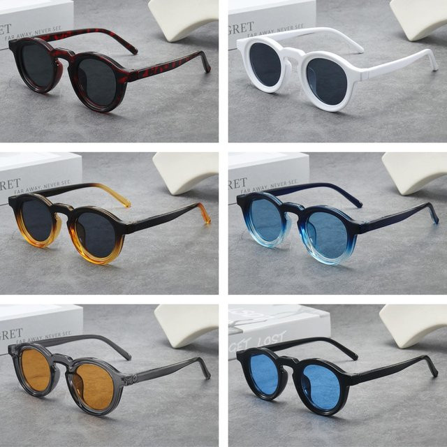 Retro-Sonnenbrille, rund, Vollrand, Kunststoff, Unisex - Bild 1