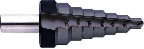 Exact 25301 HSS Stufenbohrer mit TiAIN Beschichtung und Zylinderschaft in Silber, Gesamtlänge: 9,2 cm - Bild 1