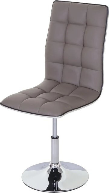 CHEFGASTRO Esszimmerstuhl 2er-Set Modern mit Kunstleder und Metallgestell in Grau, B/T/H: 43 x 43 x 103 cm, Sitzhöhe: 41 cm - Bild 1