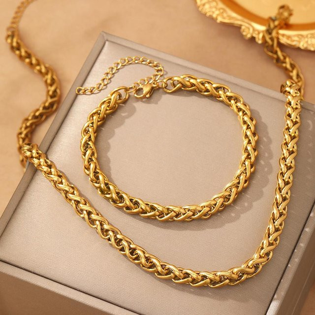 Lucky Star Jewelry Schmuck-Set Edelstahl, Zirkonia, Damen, Gold - Bild 1