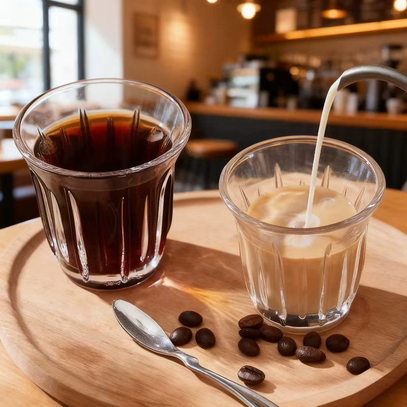 COOKER KinG Klares Glas-Kaffeebecher aus hitzebeständigem Glas, Tumbler für Cappuccino, Latte oder Cocktails, 90 ml - Bild 2