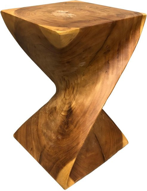 Mömax Blumensäule aus Holz in Beige und Braun, rustikaler Stil, B/T/H: 45,0 x 30,0 x 30,0 cm - Bild 1