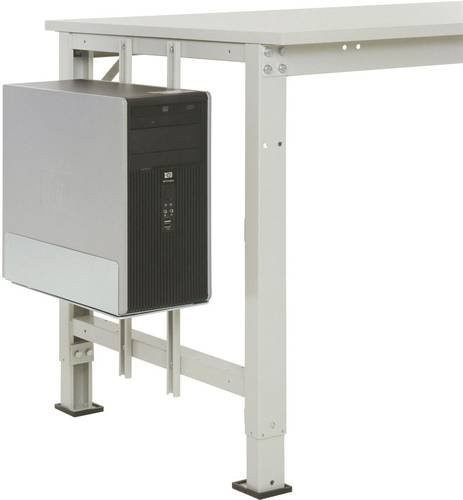 Manuflex LZ3590.7035 ESD-CPU-Halter in Lichtgrau RAL 7035, B/T/H: 18,0-25,0 x 45,0 x 29,0 cm - Bild 1