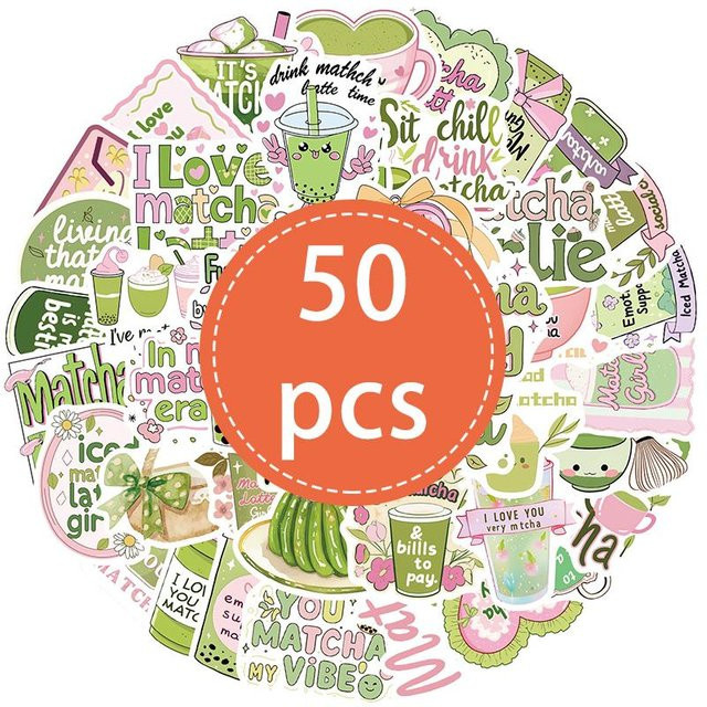 Fashnics Sticker, Grüne Pflanzen-Lebensmittel, 50-teiliges Set, Wasserdicht - Bild 1