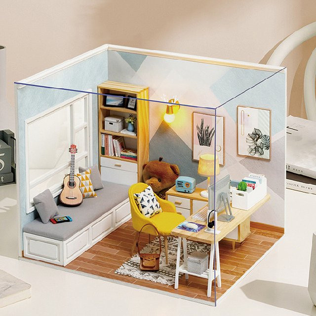 zuuton Holz Miniatur Puppenhaus DIY, 3D Puzzle, Fantasy - Bild 1