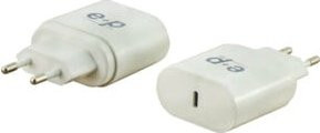 e+p USB-Schnell-Ladegerät AC 211 mit USB-C Anschluss in Weiß - Bild 1