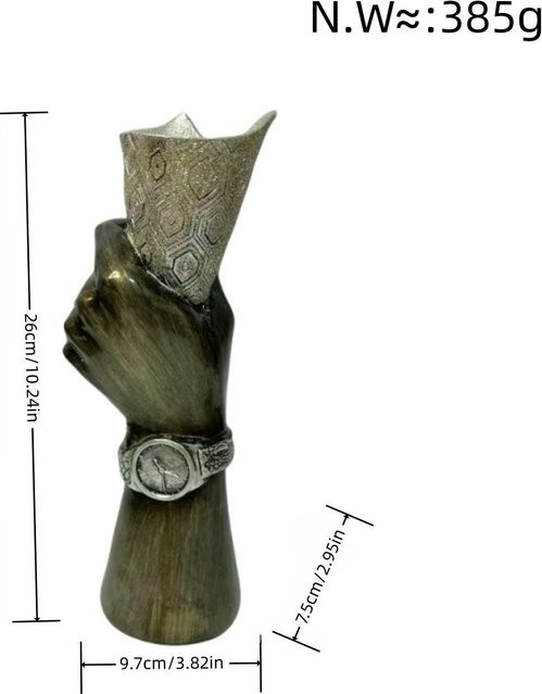 Moderne Harzvase in Menschenform von Yiran Furniture für Blumengestecke, Höhe: 18,5 cm - Bild 1