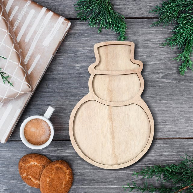 PATIMATE Weihnachts-Holzplatte für die Tischdekoration - Bild 1