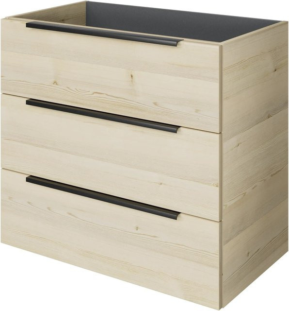 Pelipal Waschbeckenunterschrank Quantum 07 Polar Pinie Quer mit 3 Auszügen, Breite: 80 cm, Höhe: 59 cm, Tiefe: 42,9 cm - Bild 1
