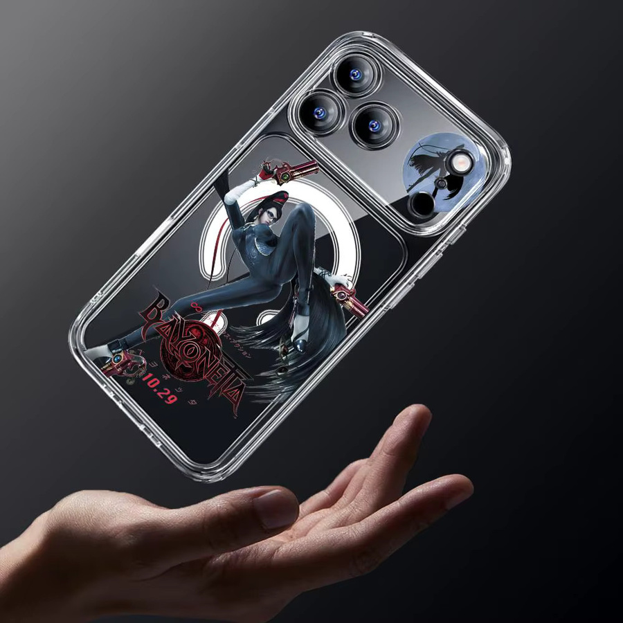 Game B-BayonettaS 3 Magnetische Kristallklare Stoßfeste Handyhülle für Apple iPhone 17 16 15 14 13 12 Pro Max Plus Transparent - Bild 4