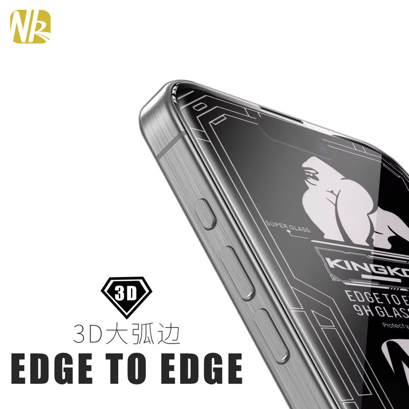 NK KINGKONG 10er Pack Gehärtetes Glas Screen Protector für iPhone 17 16 15 14 13 12 11 Pro Max XR XS in Transparent mit voller Abdeckung und Kleber - Bild 3