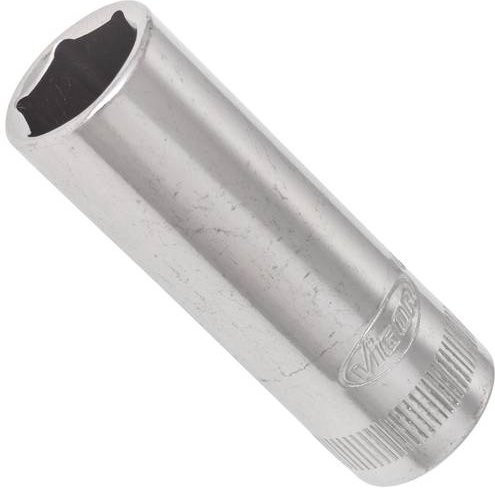 Vigour Steckschlüsseleinsatz V2700N lang, 1/4 Zoll Vierkant, Außen-Sechskant 12 mm, silber - Bild 1