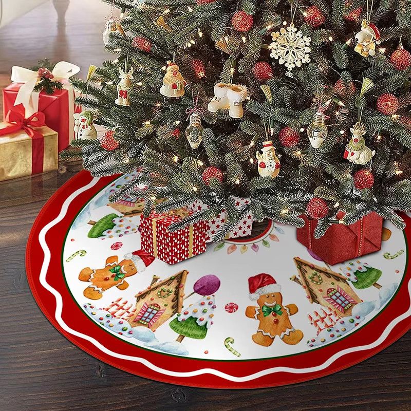 VIKAMA Weihnachtsbaum Rock Pad Runde Basis Abdeckung als Weihnachtsbaum Teppich Unterlage zur Dekoration - Bild 2