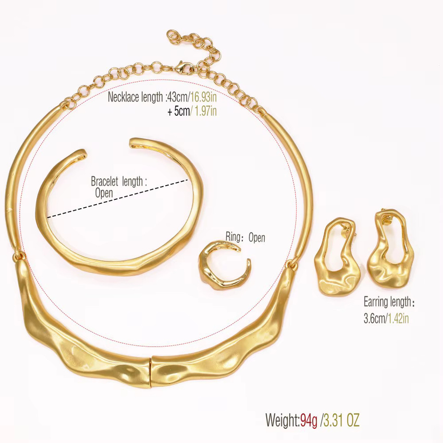GZJPEI Schmuckset, Gold, Damen - Bild 2