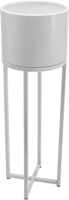 Vivanno Blumentopf Elevate Cross in Weiß, B/T/H: 25 x 25 x 79 cm - Bild 1