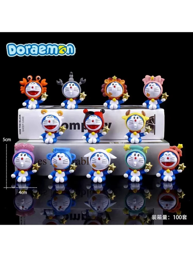 Bandai Doraemon Action Figure, 12-teiliges Set, Kunststoff, Bunt / Mehrfarbig - Bild 4