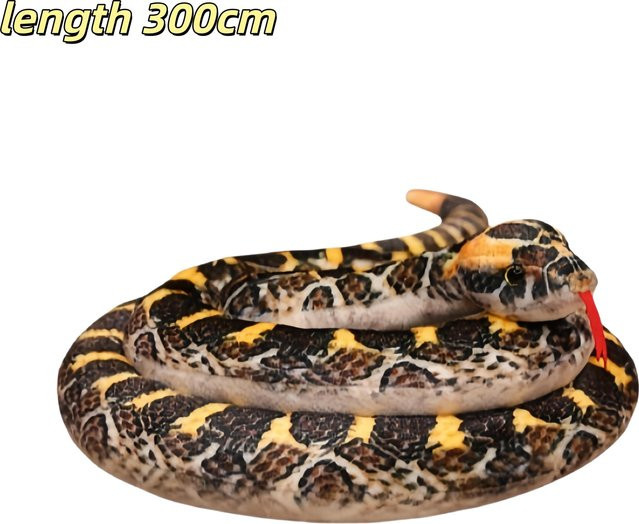 Yiran toy Klapperschlange Python, Plüschtier, Grün - Bild 1