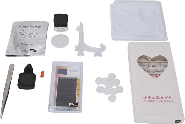 Koogeelife Falsche Wimpern Extensions Set, White, 10 Stück, Unisex - Bild 1