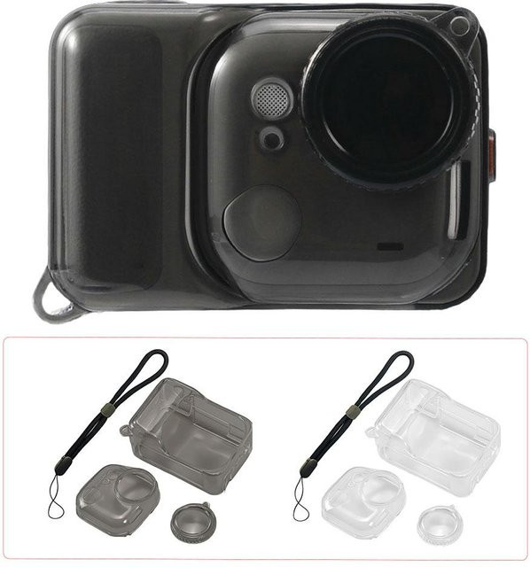 Instar Go Ultra Action-Kamera Silikon-Schutzhülle mit Objektivabdeckung, transparent, stoßfest und rutschfest - Bild 1
