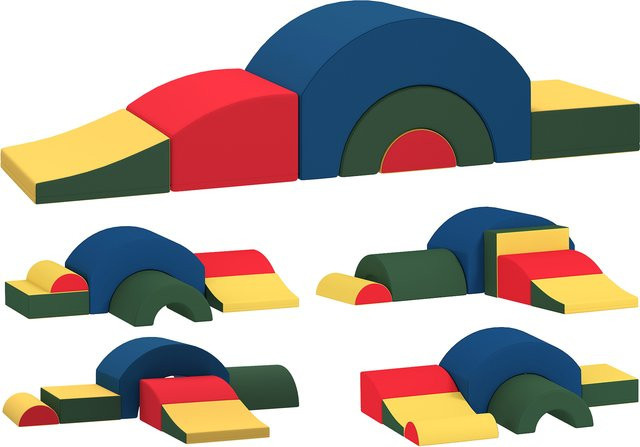 Aosom Motorikparcours Baby, 6-teiliges Set, mehrfarbig - Bild 1