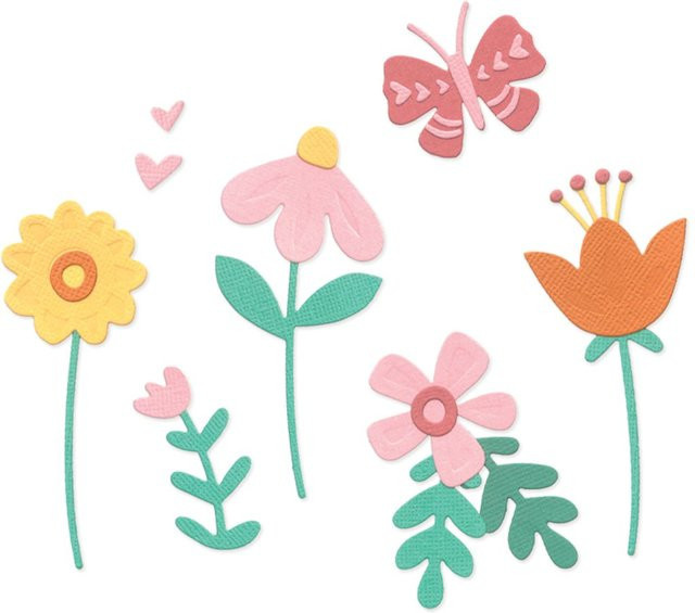 Sizzix Thinlits Stanzschablonen Set Friendly Florals - Bild 2
