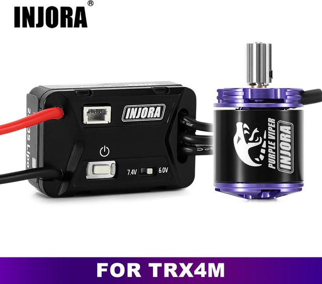 INJORA MBL32 G2 Wasserdichter bürstenloser Regler und 1721 Purple Viper Outrunner Motor, 1:18, Lila, Metall, Set / Bundle - Bild 1