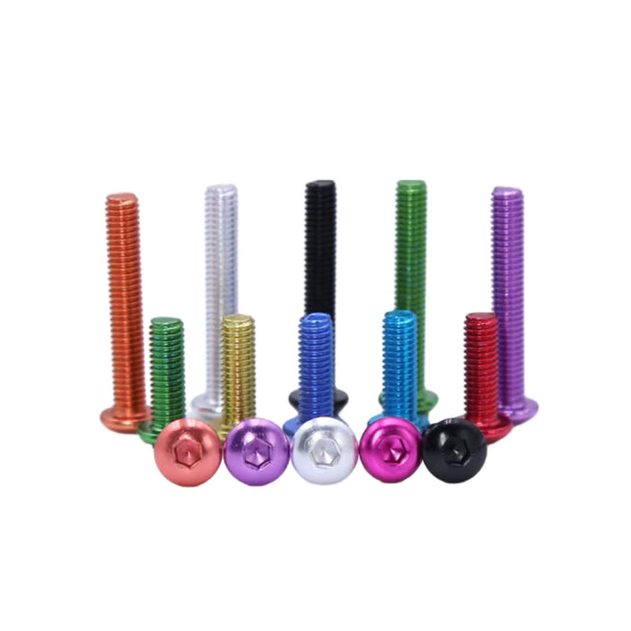 GooBetter 10 Stück Aluminium-Halbrundkopfschrauben mit Innensechskant in Bunt (Länge: 12 mm, Durchmesser: 3 mm) - Bild 2