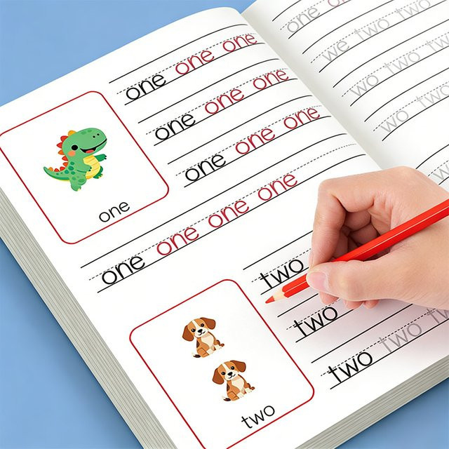 Yligoode Alphabet A-Z Arbeitsheft für Kinder mit 26 englischen Buchstaben und Wörtern, 32 Seiten zum Erlernen der englischen Sprache und Stiftkontrolltraining, Mehrfarbig - Bild 1