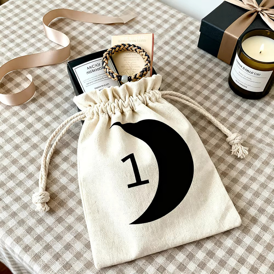 30 Stück Ramadan Adventskalender Taschen mit Mond-Motiv in Weiß, B/H: 10 x 14 cm - Bild 3
