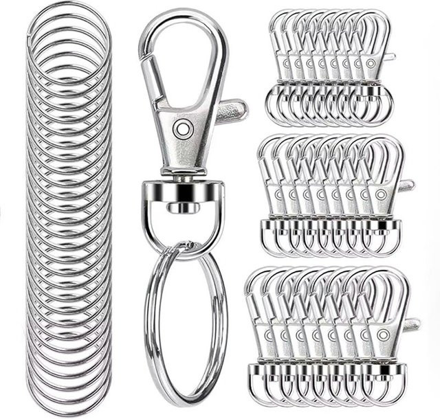 QIAO Schlüsselanhänger-Herstellungsset, Edelstahl, Silber, Unisex - Bild 1