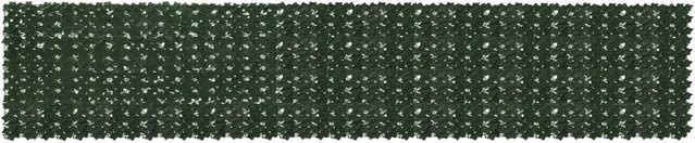 vidaXL Balkonsichtschutz mit Blättern in Dunkelgrün, künstliche Hecke aus Kunststoff und Polyester, Breite: 500 cm, Höhe: 100 cm - Bild 1