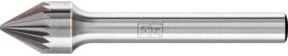 PFERD Hartmetall Frässtift Kegelsenk KSJ 60 Grad Ø 10x08 mm Schaft-Ø 6 mm Z3 universal mittel silber - Bild 1