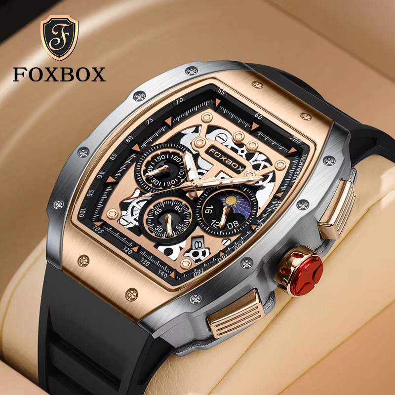 LIGE Armbanduhr, Quarz, Silikon, Datum, Herren - Bild 6