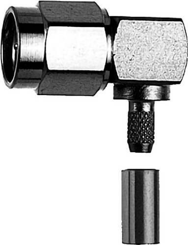 Telegärtner SMA-Kabelwinkelstecker 50 Ohm in Gold und Silber - Bild 1