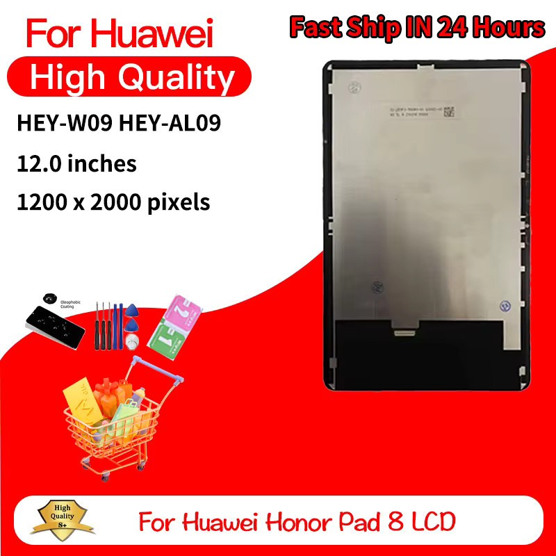 Huawei Honor Pad 8 LCD Display Touchscreen Digitizer-Einheit in Schwarz, 12,0 Zoll - Bild 1