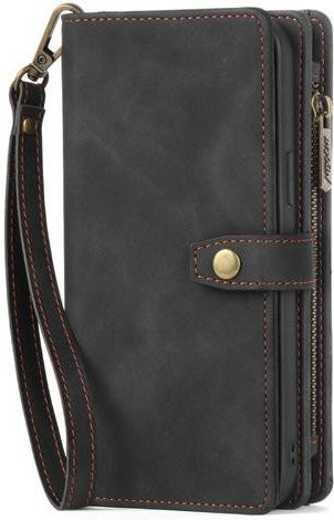 Multifunktionale Leder-Brieftasche als Schutzhülle für Samsung Galaxy S23 S22 Ultra S21 S20 FE Plus A14 A34 A54 A12 A33 A52 A53 A72 A73 in Schwarz - Bild 1