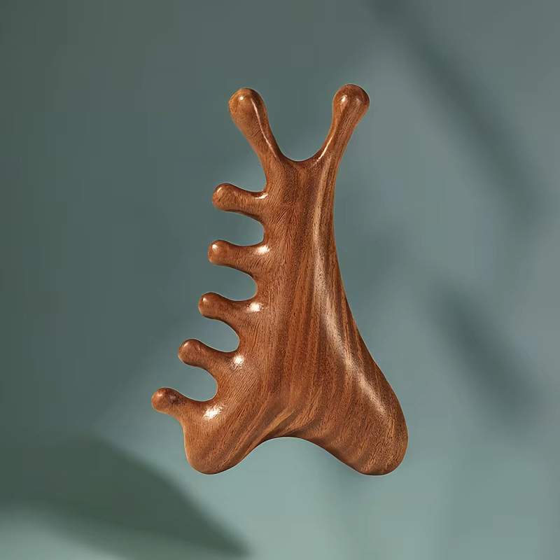 Massagekamm aus Holz, Unisex - Bild 3