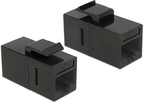 Delock 86381 RJ45-Einbaumodul Keystone CAT 6a Ethernet LAN Modul in Schwarz - Bild 1