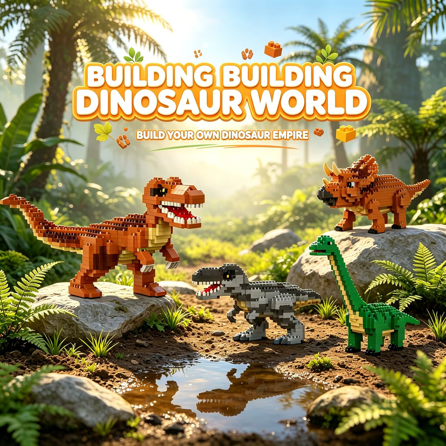 Doubuilt T-Rex Dinosaurier-Modell, Mikro-Bausteine, Konstruktionsset - Bild 2
