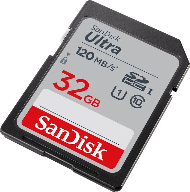 SanDisk Ultra SDHC Speicherkarte, 32 GB, Class 10, UHS-I, Grau - Bild 1
