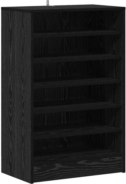 vidaXL Schuhschrank Eiche Schwarz modern aus Holzwerkstoff B: 60 cm, T: 35 cm, H: 92 cm - Bild 1