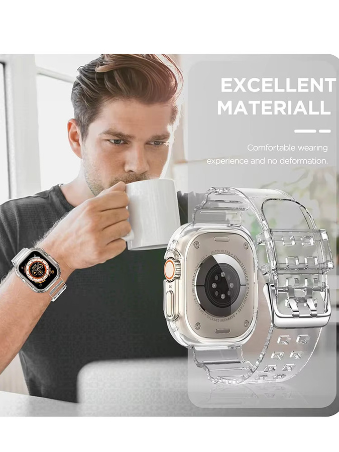 RWBANDS Uhrenarmband Kunststoff, transparent, für Apple Watch - Bild 4