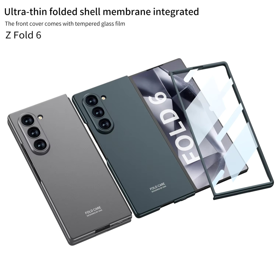 Ultra Thin Hard PC Schutzhülle für Samsung Galaxy Z Fold 6, Z Fold 5 und Z Fold 4 inklusive Displayschutzfolie in Silber - Bild 4