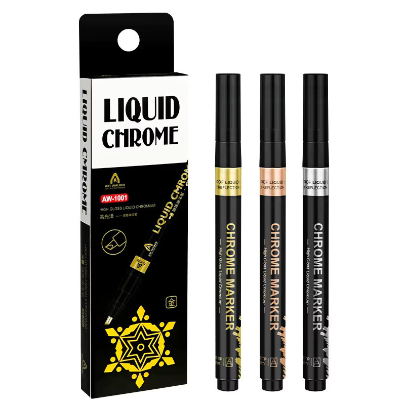 Permanente Chrom Spiegel Marker Stifte für DIY und Auto Styling in Gold und Silber - Bild 5