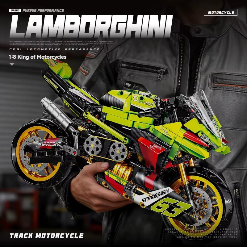 yaafun Technisches Motorrad, Bausatz, 1:8, 776 Teile - Bild 2