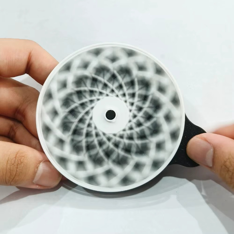 soulbao 3D-gedrucktes Spirale Stressabbau-Spielzeug, Schwarz-Weiß, dynamische Hypnose - Bild 2