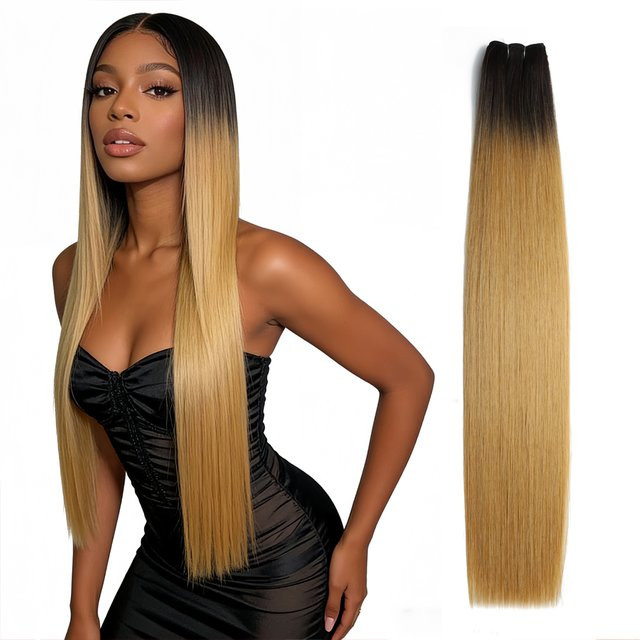 Full Shine Haarverlängerungen Ombre, Synthetisch, 200g - Bild 1