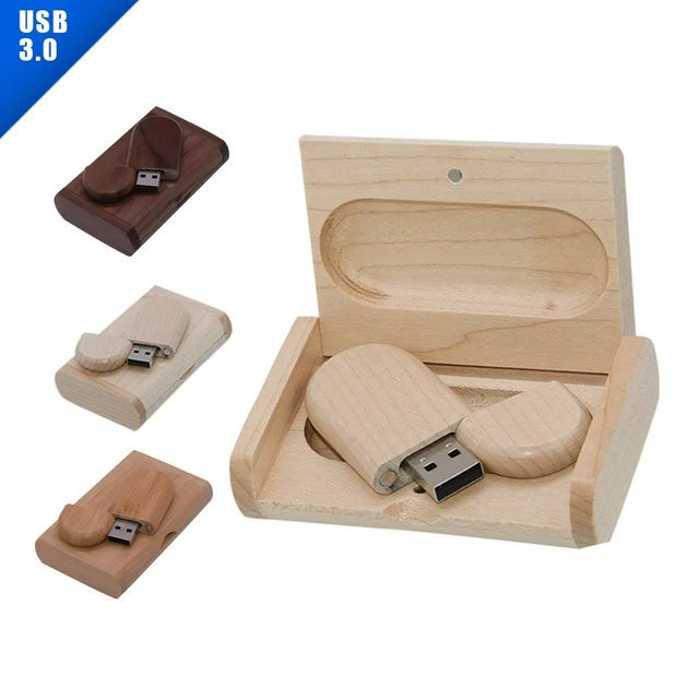 JASTER USB 3.0 Flash-Laufwerk aus Bambus Holz in Braun - Bild 1