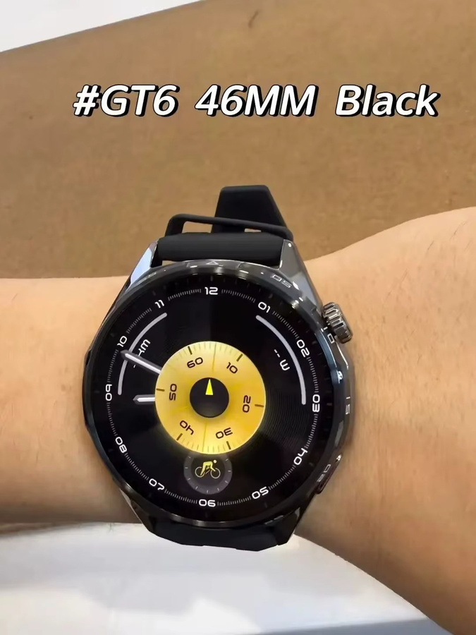 Huawei WATCH GT6 Smartwatch 46mm mit 1,47-Zoll AMOLED-Display in Schwarz oder Grün und 5ATM Wasserdichtigkeit - Bild 1